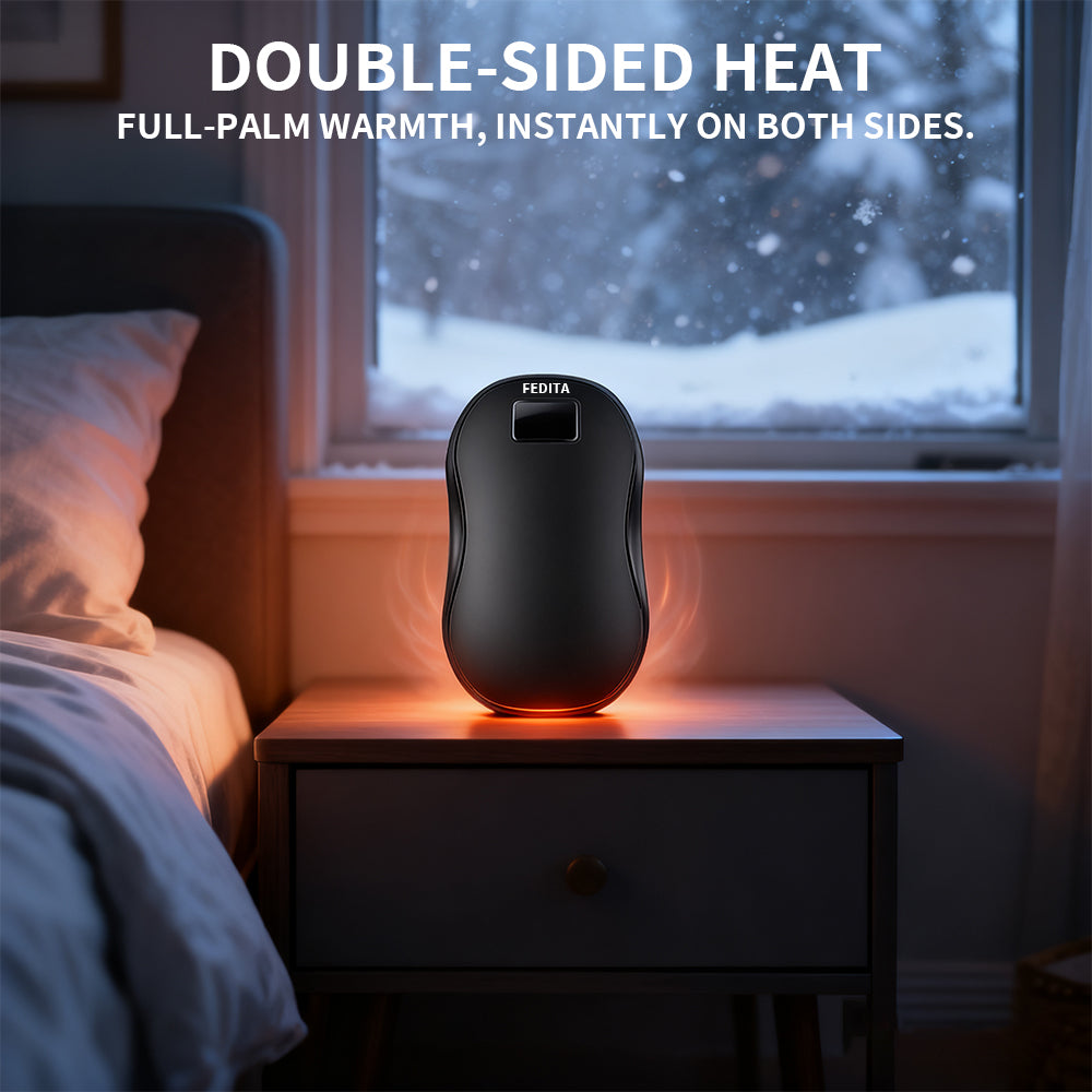 Zevuno Large Capacity Double-sided Heating Digital Display USB Charging Portable Hand Warmer