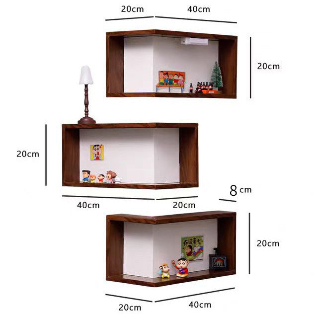 Zevuno Corner Shelf Wall 90 Degree Corner Bookshelf