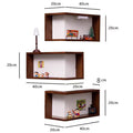 Zevuno Corner Shelf Wall 90 Degree Corner Bookshelf