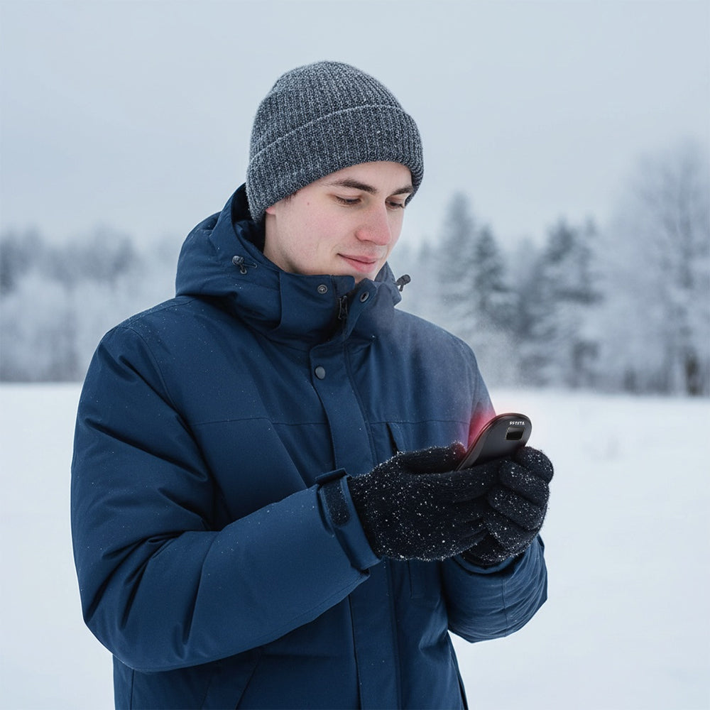 Zevuno Large Capacity Double-sided Heating Digital Display USB Charging Portable Hand Warmer