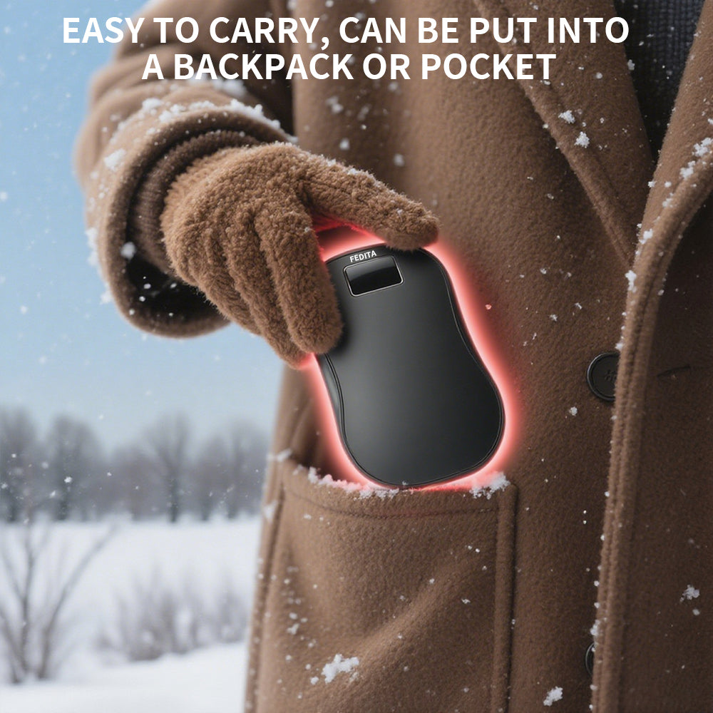 Zevuno Large Capacity Double-sided Heating Digital Display USB Charging Portable Hand Warmer