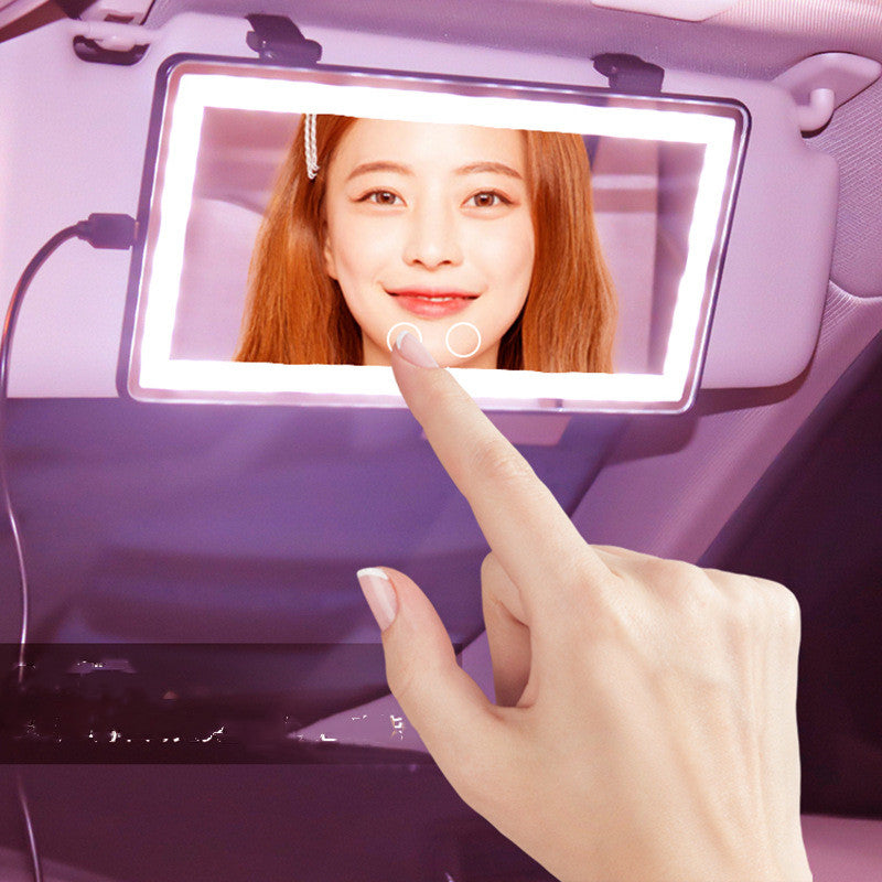 Zevuno LED Makeup Mirror Touch  Makeup Mirror Universal Car Sun Visor Mirror