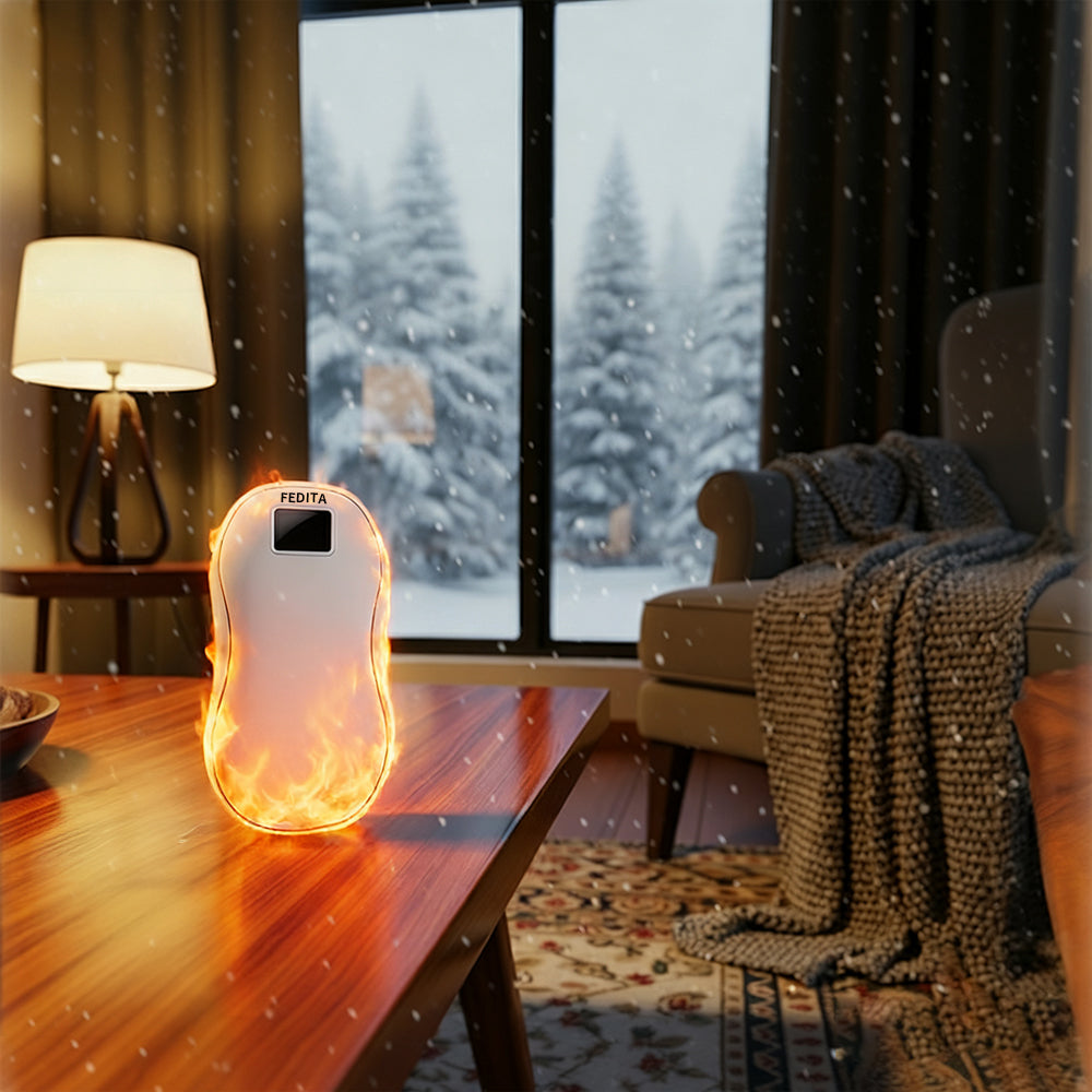 Zevuno Large Capacity Double-sided Heating Digital Display USB Charging Portable Hand Warmer