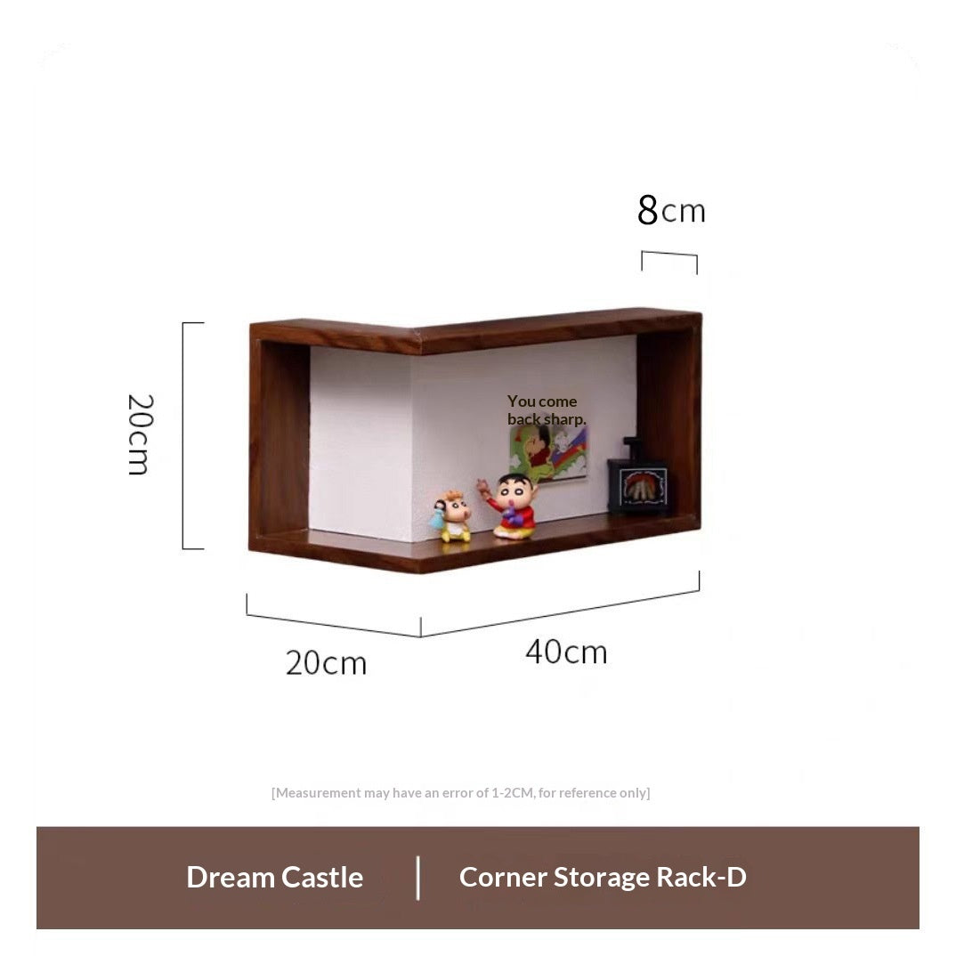 Zevuno Corner Shelf Wall 90 Degree Corner Bookshelf