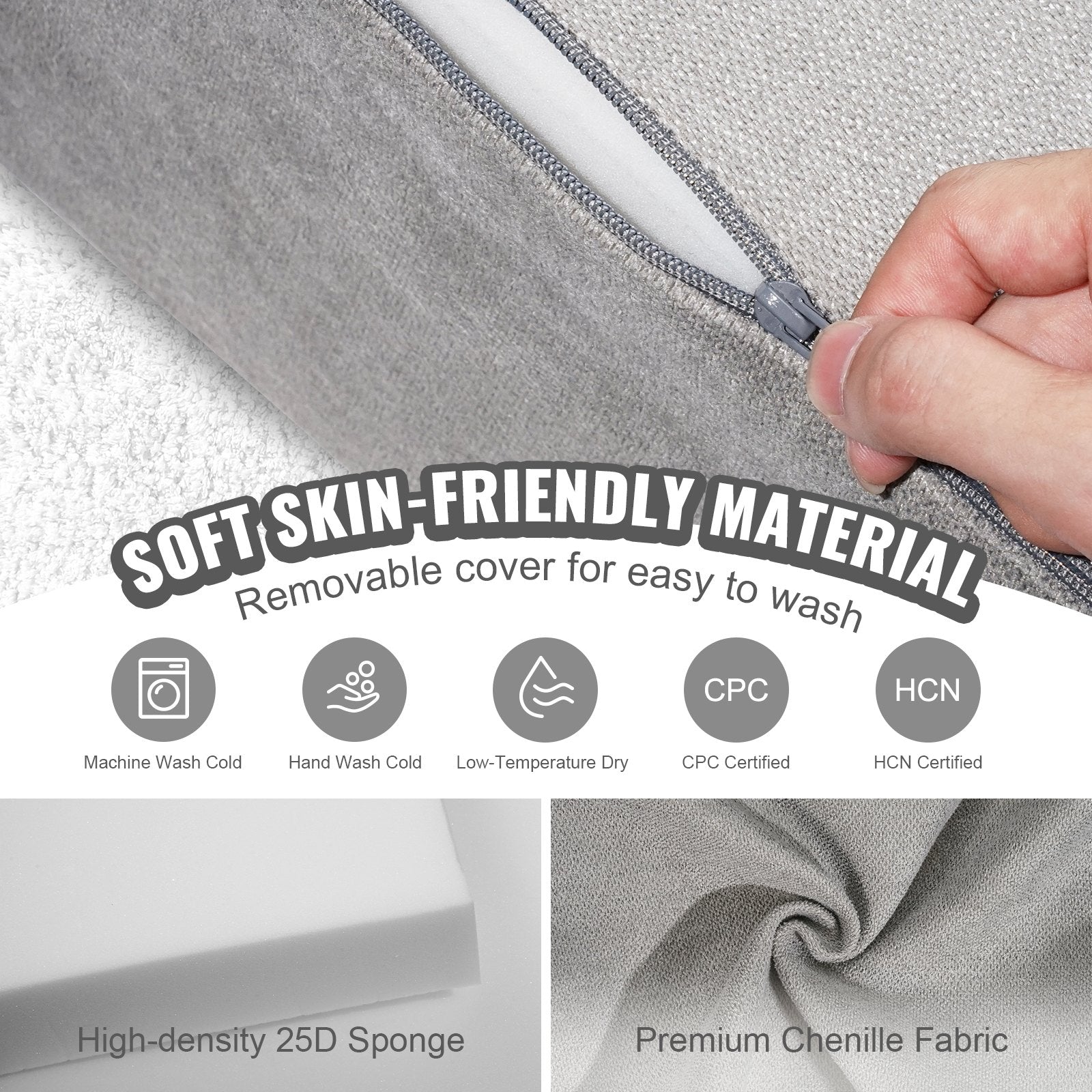 Zevuno Kids Couch, 4Pcs Modular Kids Play Couch, Toddler Couch Sofa Bed, Kids Chair Seat Playroom Furniture, Child Sectional Sofa With Removable Cover For Kids Girls & Boys, Grey