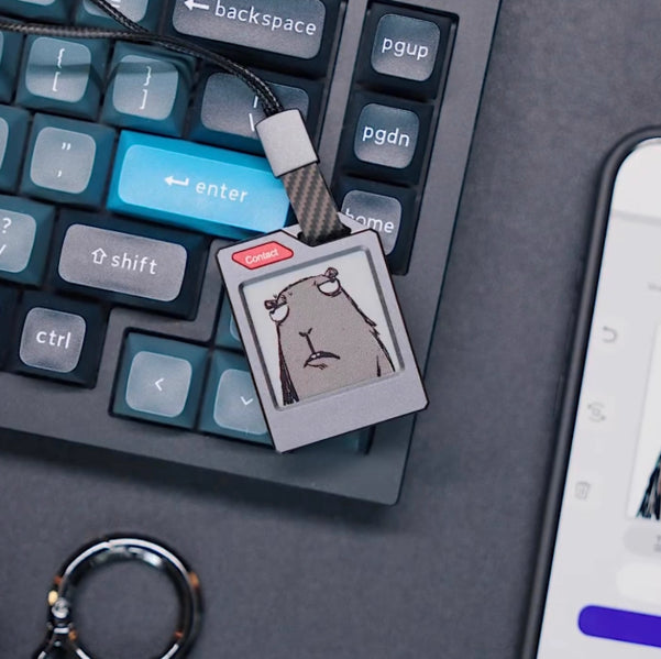 Zevuno E-ink Keychain Battery-free NFC Passive Tri-color